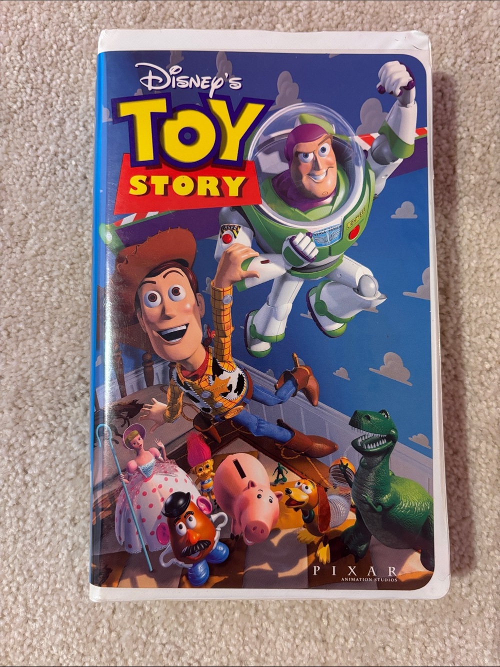 Disney Toy Story VHS Cover — Blue, Green, Yellow